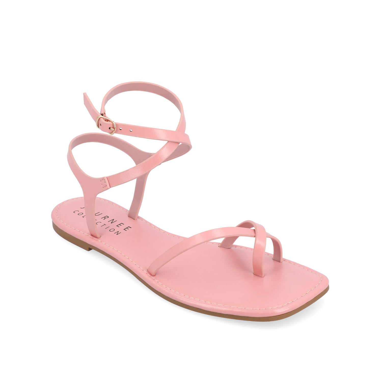 CHARRA MULTI STRAP SANDALS IN PATENT - Pink