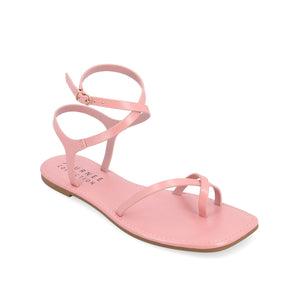 CHARRA MULTI STRAP SANDALS IN PATENT - Pink