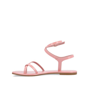 CHARRA MULTI STRAP SANDALS IN PATENT - Pink