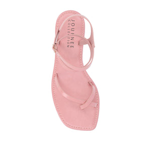 CHARRA MULTI STRAP SANDALS IN PATENT - Pink