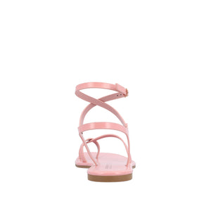 CHARRA MULTI STRAP SANDALS IN PATENT - Pink