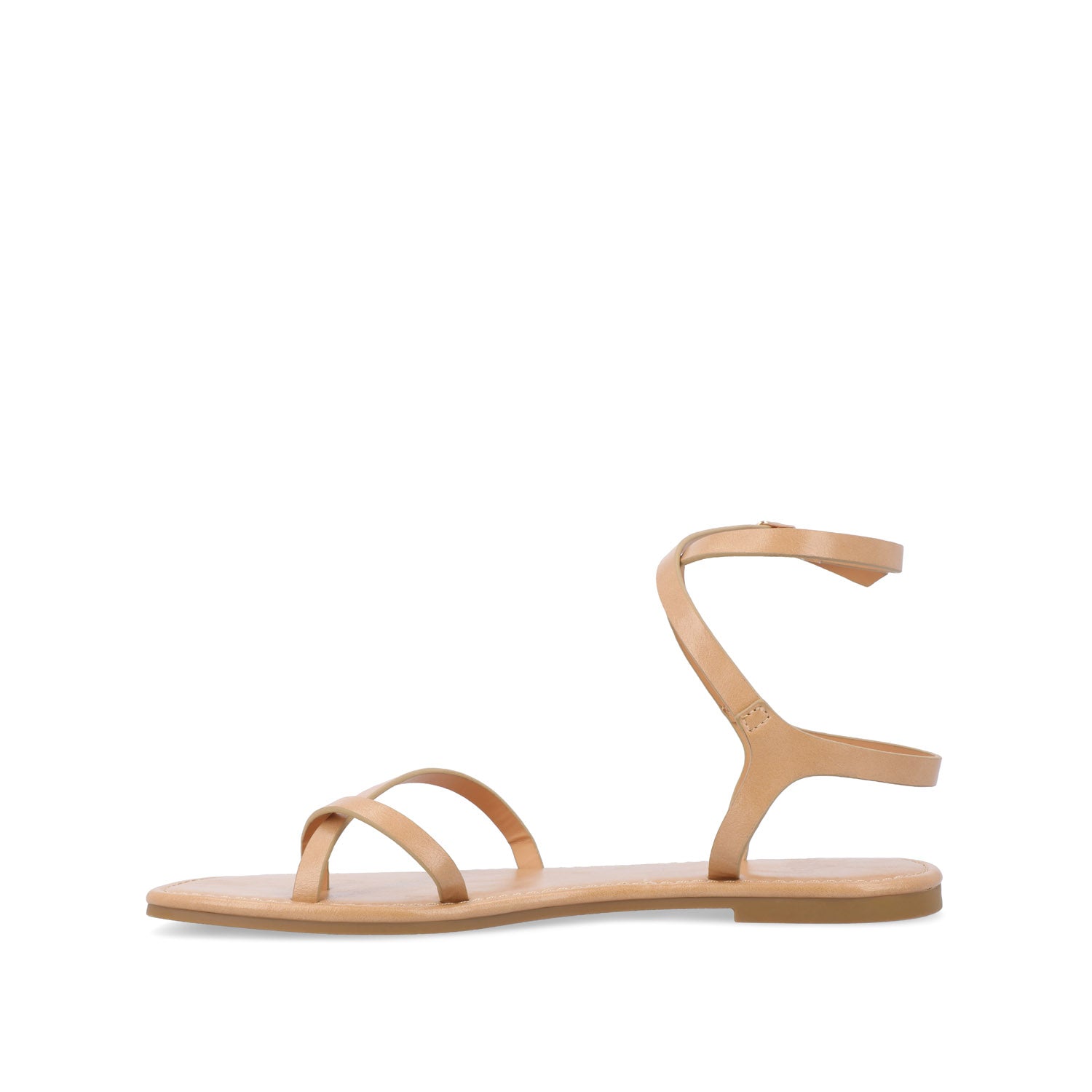 CHARRA MULTI STRAP SANDALS IN PATENT - Tan