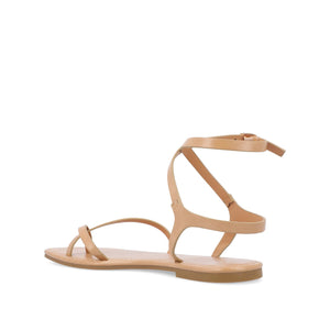 CHARRA MULTI STRAP SANDALS IN PATENT - Tan