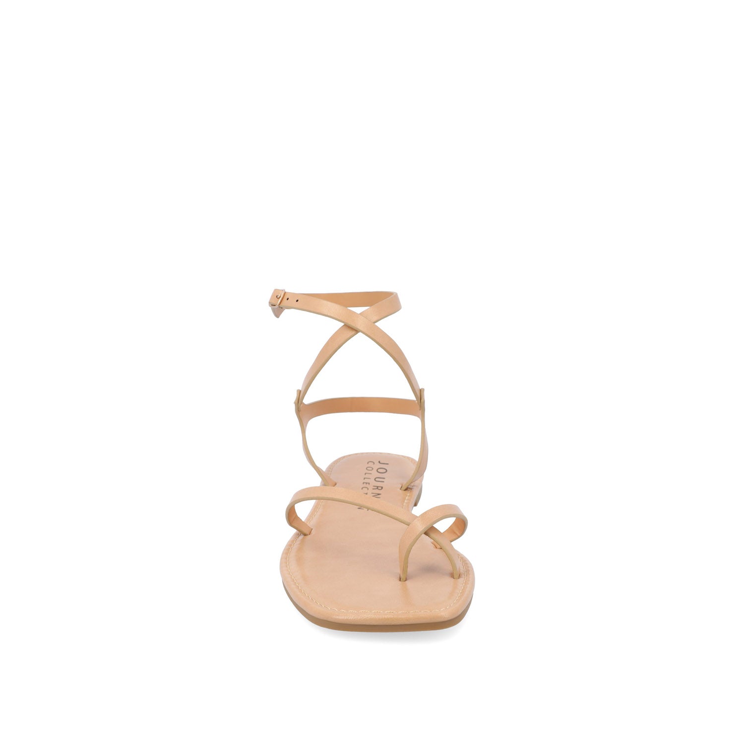 CHARRA MULTI STRAP SANDALS IN PATENT - Tan