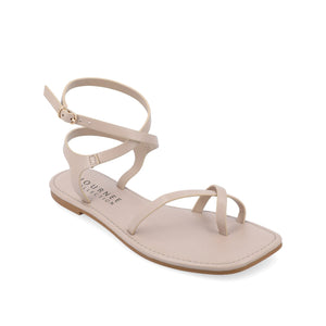 CHARRA MULTI STRAP SANDALS IN PATENT - Taupe