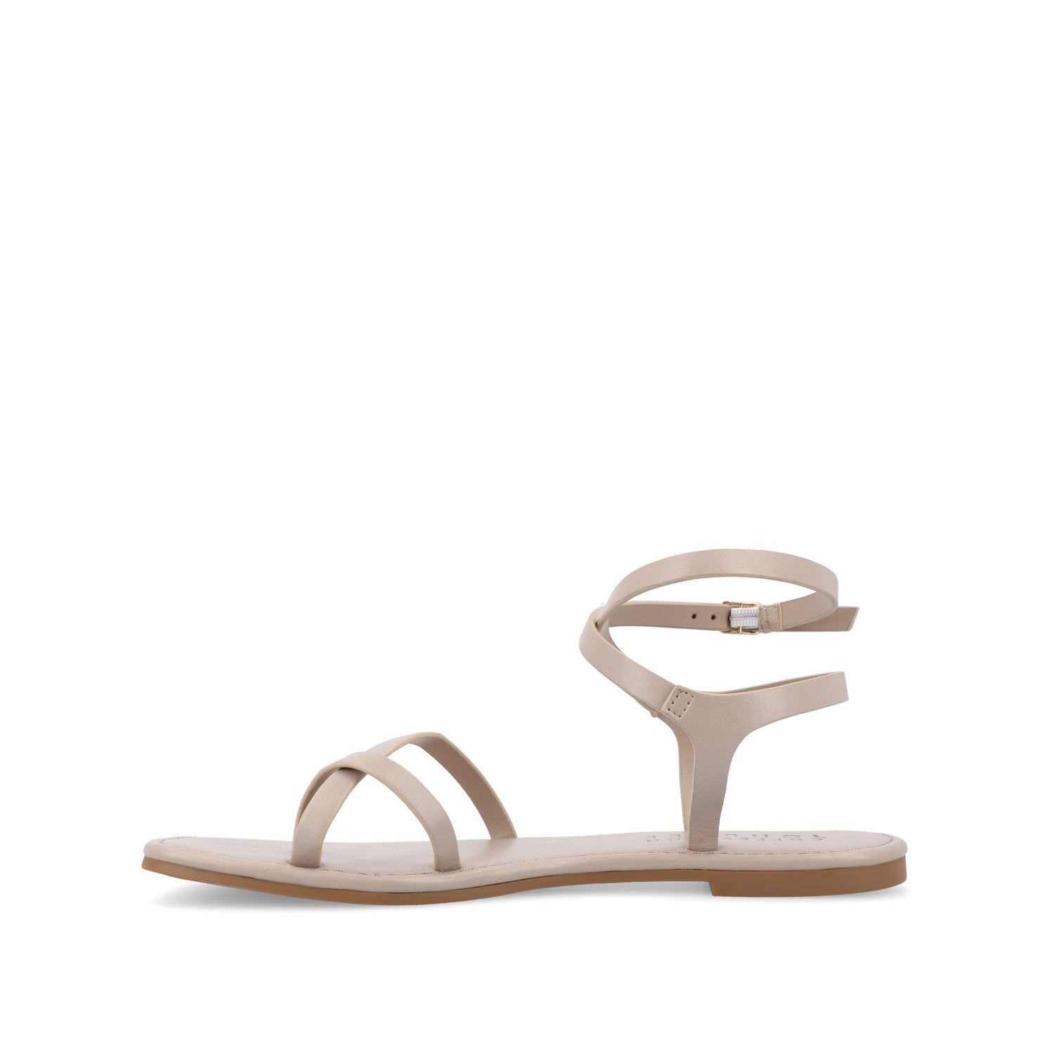 CHARRA MULTI STRAP SANDALS IN PATENT - Taupe