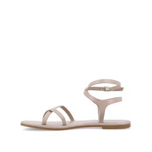 CHARRA MULTI STRAP SANDALS IN PATENT - Taupe