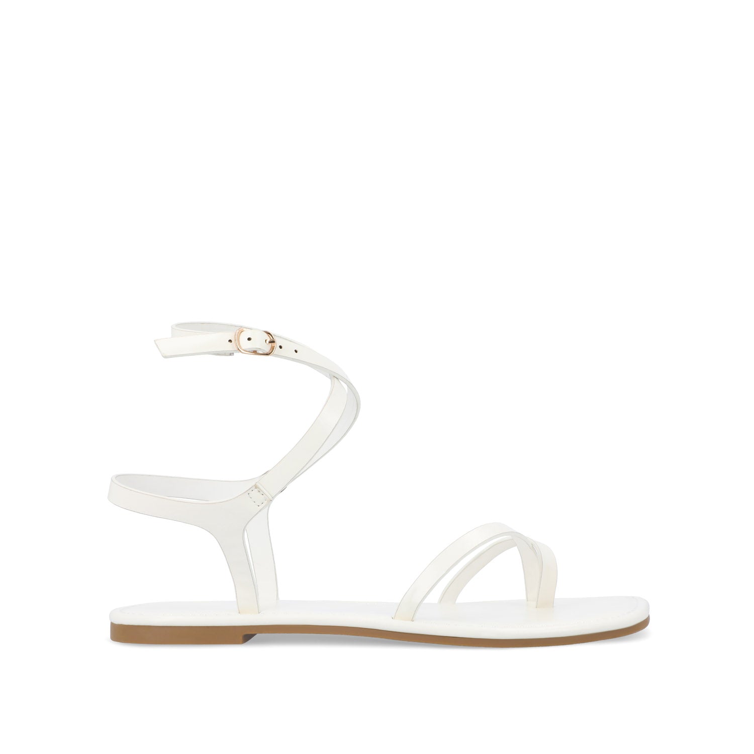 CHARRA MULTI STRAP SANDALS IN PATENT - White