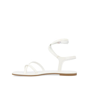 CHARRA MULTI STRAP SANDALS IN PATENT - White
