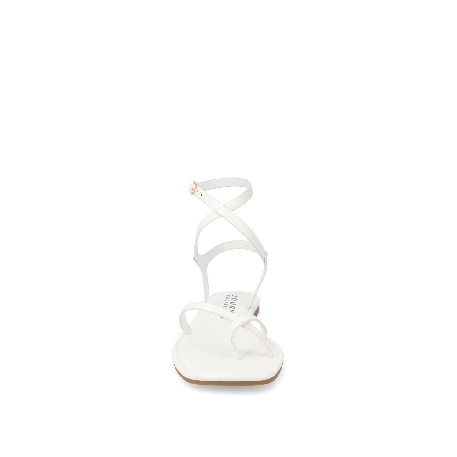 CHARRA MULTI STRAP SANDALS IN PATENT - White