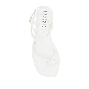 CHARRA MULTI STRAP SANDALS IN PATENT - White