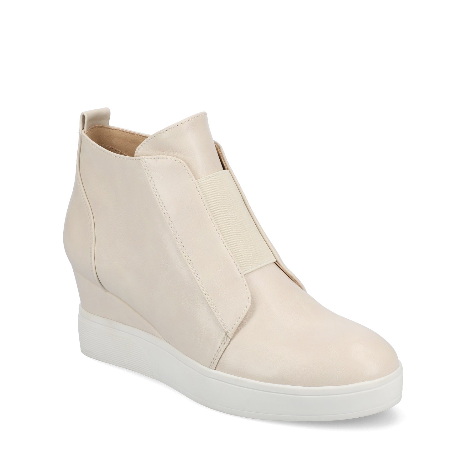 CLARA WEDGE SNEAKERS IN STATEMENT - Beige