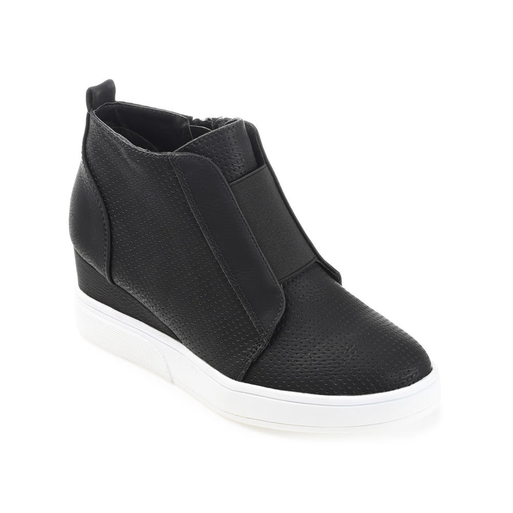 CLARA WEDGE SNEAKERS IN FAUX LEATHER