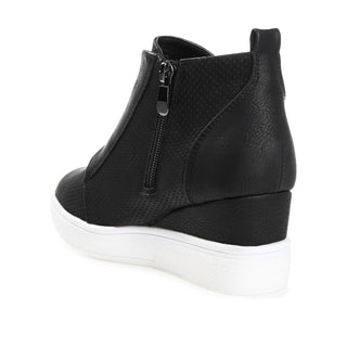 CLARA WEDGE SNEAKERS IN FAUX LEATHER