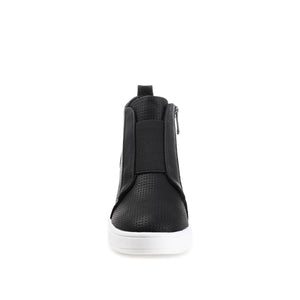 CLARA WEDGE HEEL SNEAKERS IN WIDE - Black PU