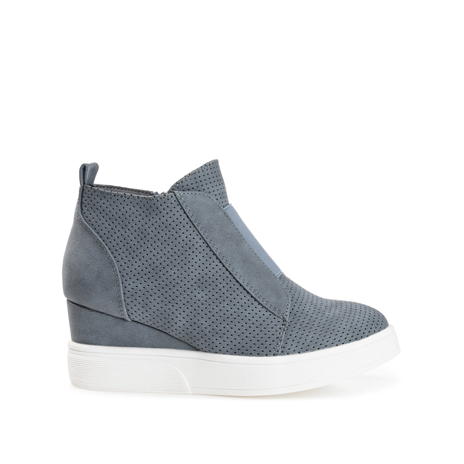 CLARA WEDGE HEEL SNEAKERS IN WIDE - Blue PU