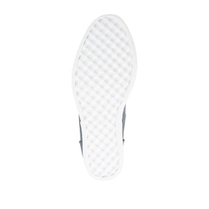 CLARA WEDGE SNEAKERS IN VEGAN LEATHER - Blue PU