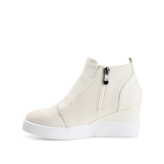 CLARA WEDGE SNEAKERS IN FAUX LEATHER