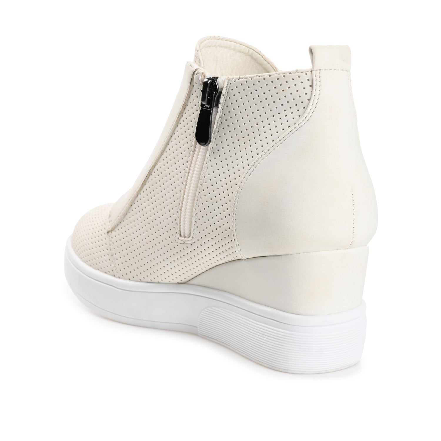 CLARA WEDGE HEEL SNEAKERS IN WIDE - Bone PU