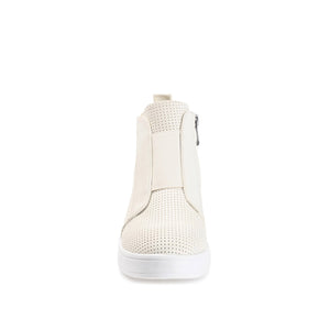 CLARA WEDGE HEEL SNEAKERS IN WIDE - Bone PU