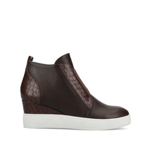 CLARA WEDGE SNEAKERS IN STATEMENT - Chocolate