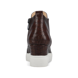 CLARA WEDGE SNEAKERS IN STATEMENT IN WIDE - Chocolate