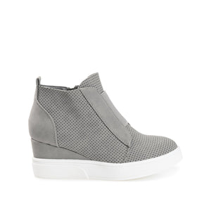 CLARA WEDGE HEEL SNEAKERS IN WIDE - Grey PU