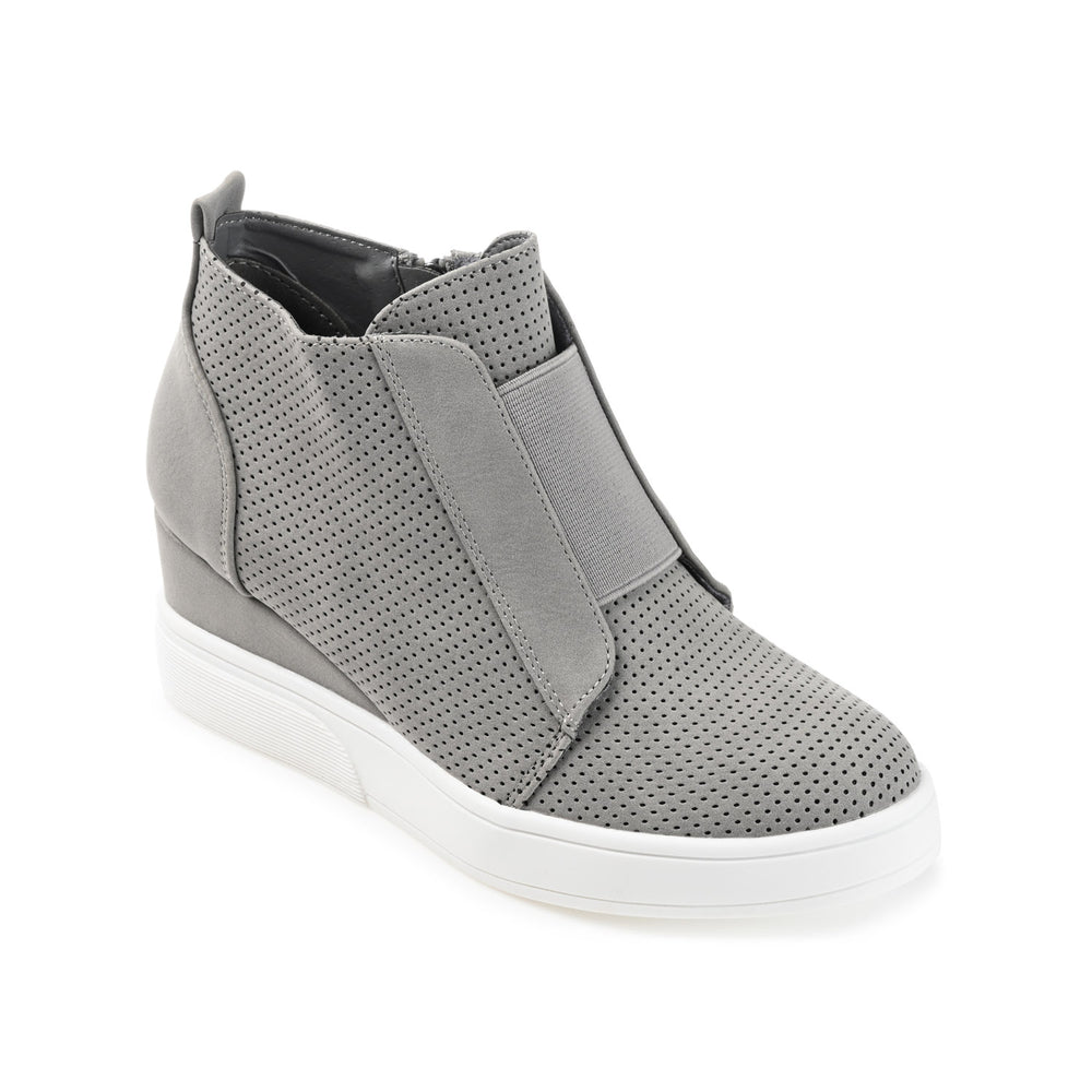 CLARA WEDGE SNEAKERS IN FAUX LEATHER