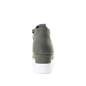 CLARA WEDGE HEEL SNEAKERS IN WIDE - Olive PU