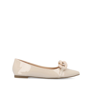 CLAREEN BALLET FLATS IN PATENT - Bone Patent