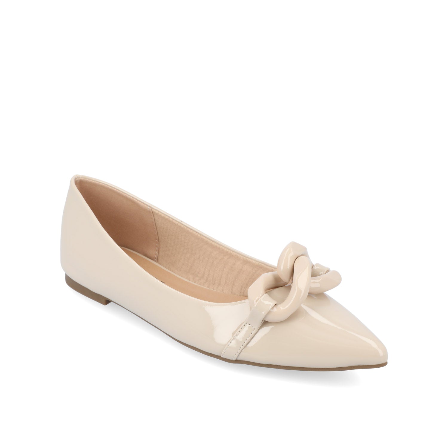 CLAREEN BALLET FLATS IN PATENT - Bone Patent