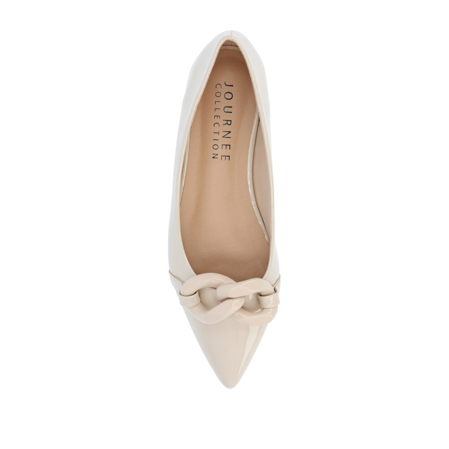 CLAREEN BALLET FLATS IN PATENT - Bone Patent