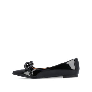 CLAREEN BALLET FLATS IN PATENT - Black Patent
