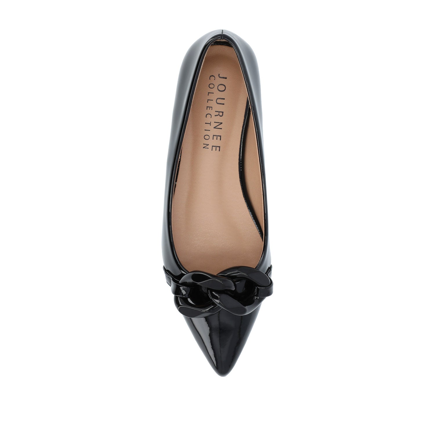CLAREEN BALLET FLATS IN PATENT - Black Patent