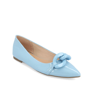 CLAREEN BALLET FLATS IN PATENT - Blue Patent