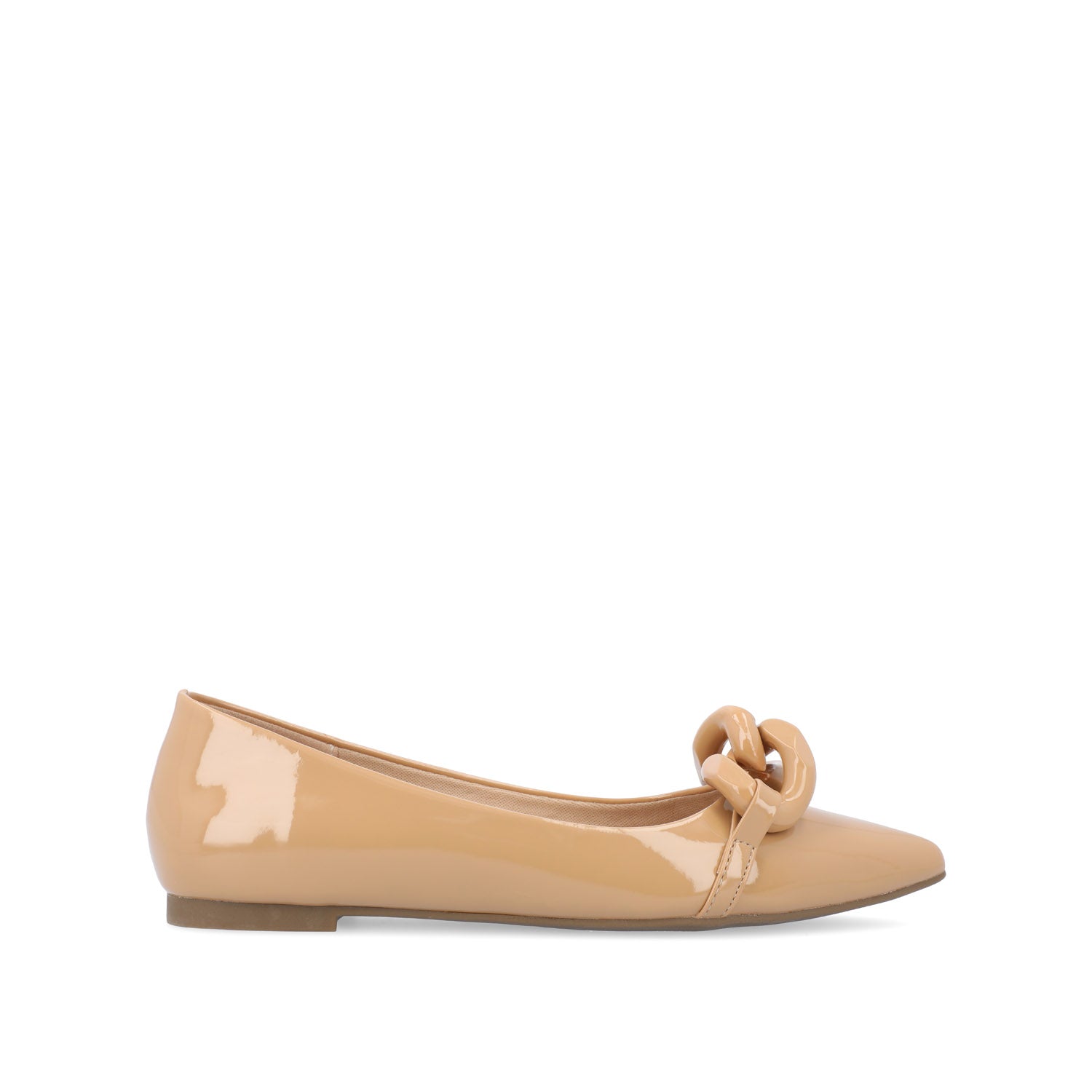 CLAREEN BALLET FLATS IN PATENT - Nude Patent