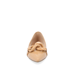 CLAREEN BALLET FLATS IN PATENT - Nude Patent