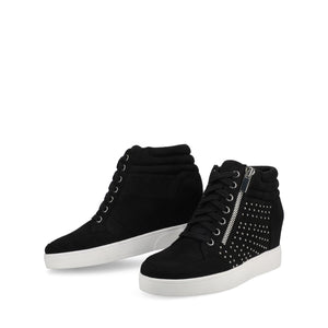 CLARITY HIGH TOP WEDGE SNEAKER - Black Stud