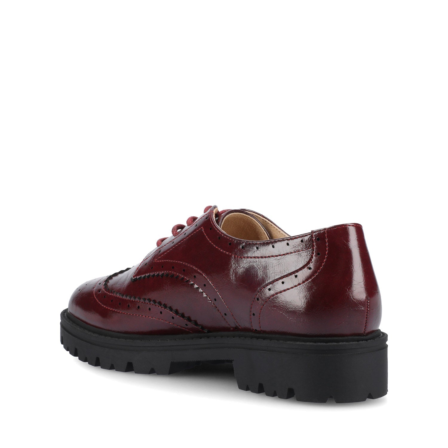 CLAUDIYA OXFORD LOAFER IN VEGAN LEATHER - Oxblood