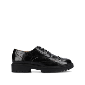 CLAUDIYA OXFORD VEGAN LEATHER LOAFER IN WIDE