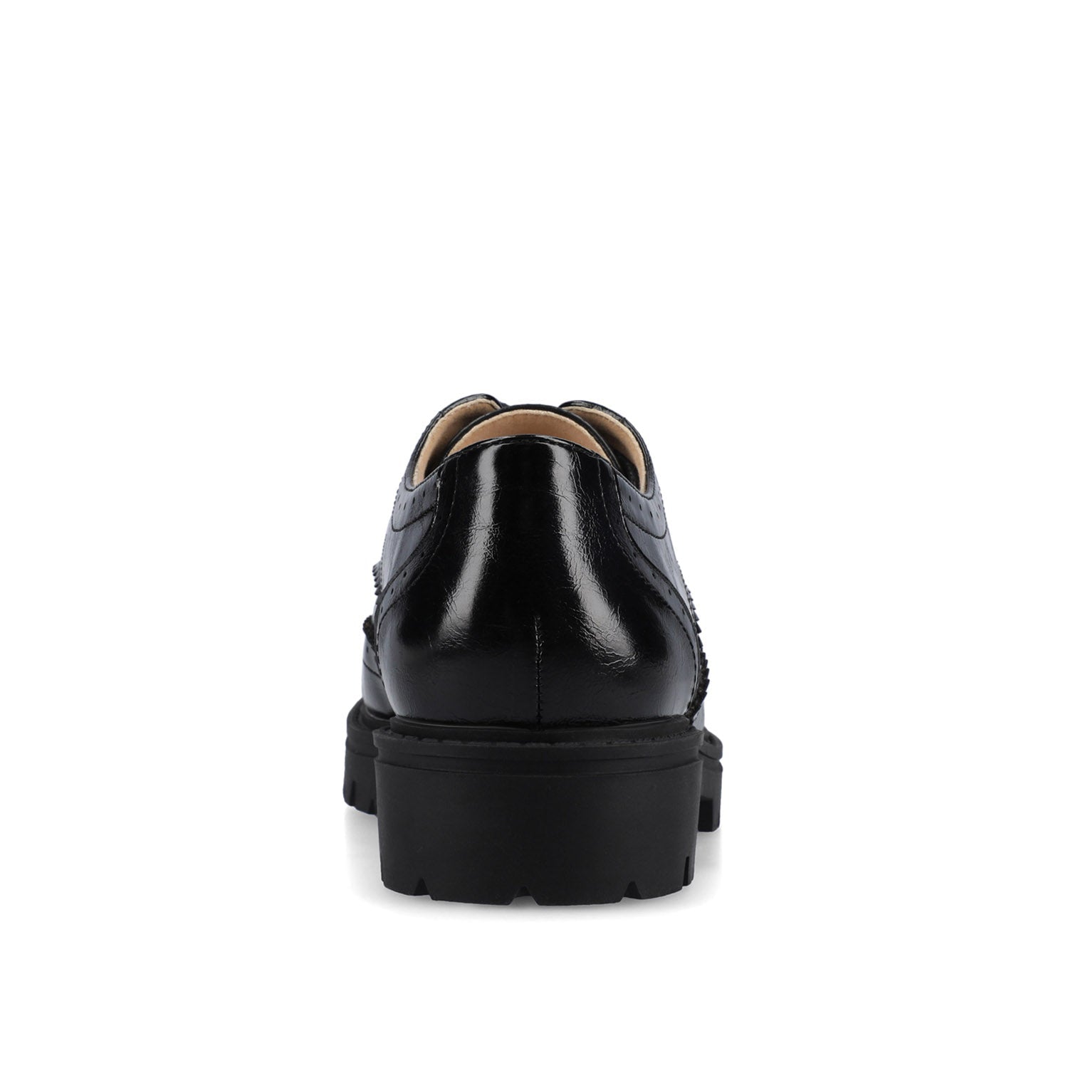 CLAUDIYA OXFORD VEGAN LEATHER LOAFER IN WIDE - Black Patent