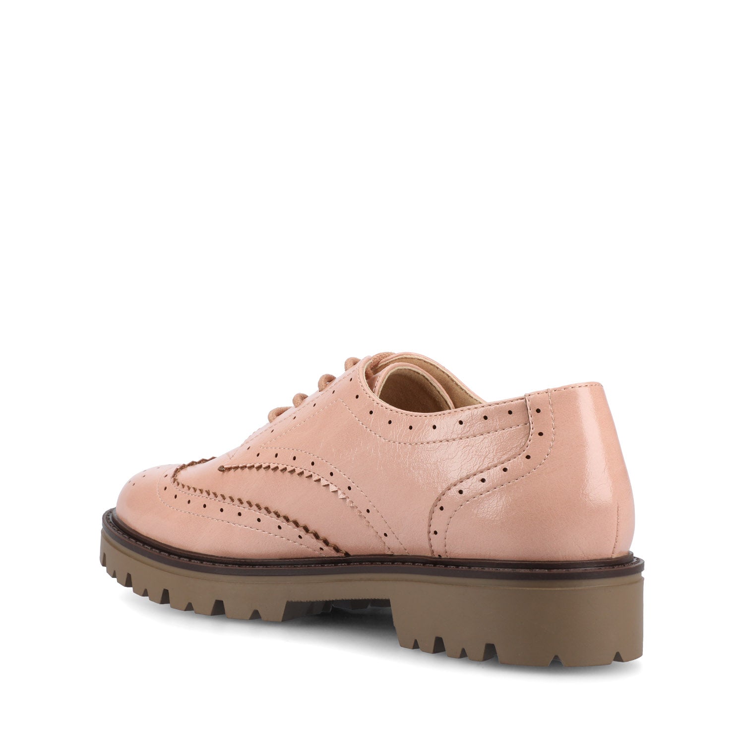 CLAUDIYA OXFORD LOAFER IN VEGAN LEATHER - Blush Patent