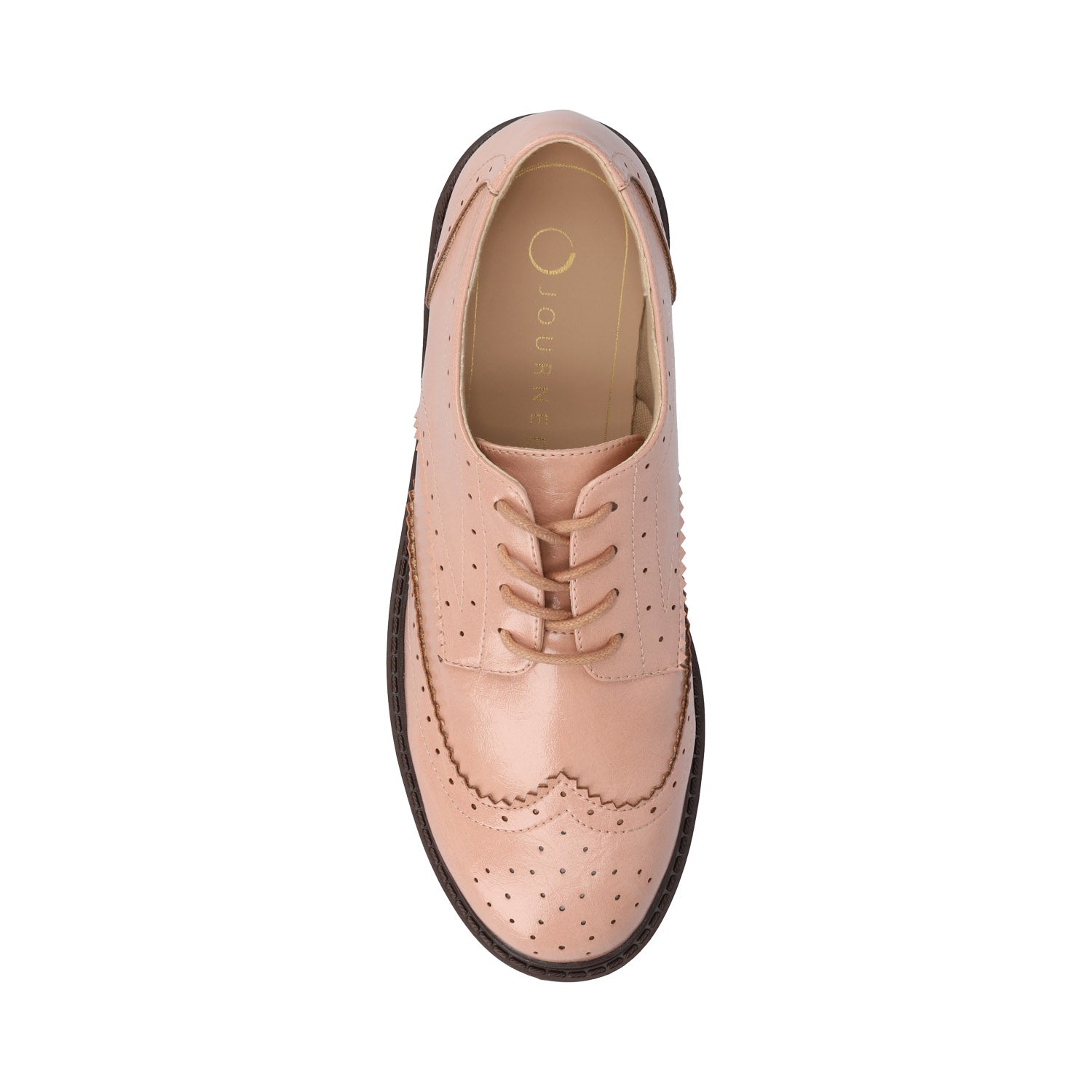 CLAUDIYA OXFORD VEGAN LEATHER LOAFER IN WIDE - Blush Patent