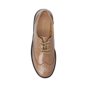 CLAUDIYA OXFORD LOAFER IN VEGAN LEATHER - Taupe Patent