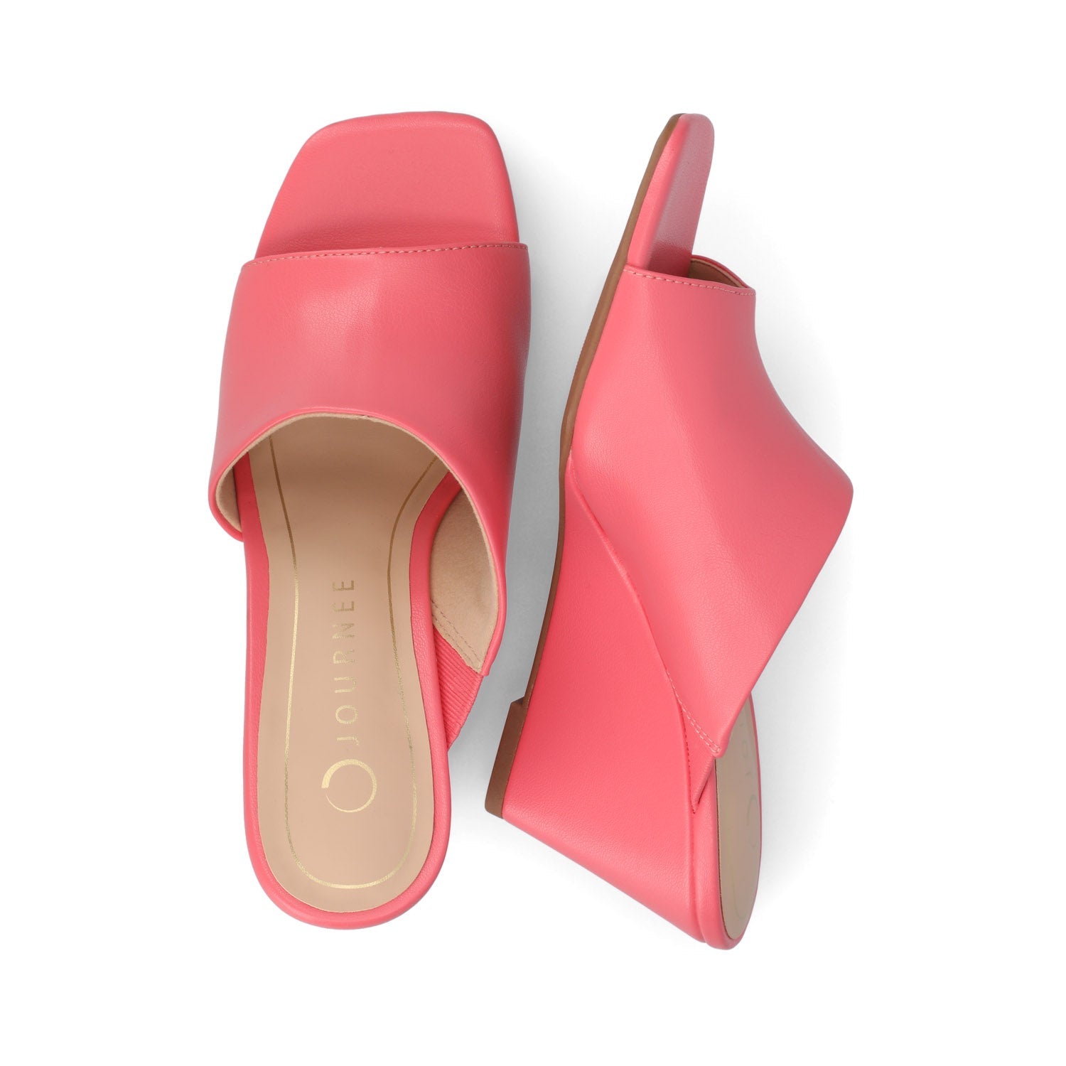 CLEMENTINE WEDGE SANDALS - Coral