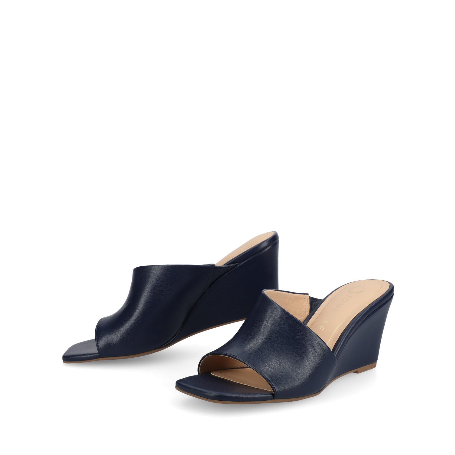 CLEMENTINE WEDGE SANDALS - Navy Nubuck