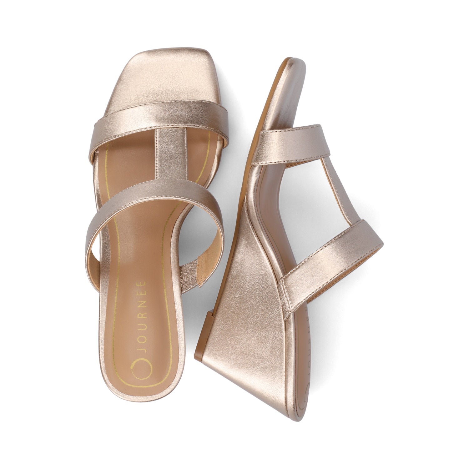 CLODIE WEDGE SANDALS - Champagne