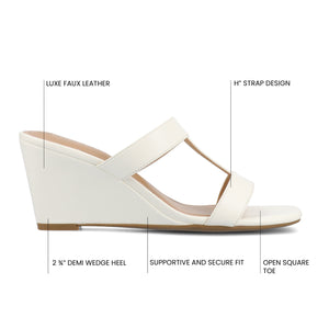 CLODIE WEDGE SANDALS - White