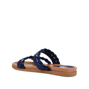 COLETTE SLIDE SANDALS IN WIDE - Blue