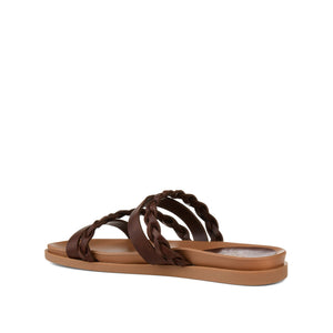 COLETTE SLIDE SANDALS IN WIDE - Brown